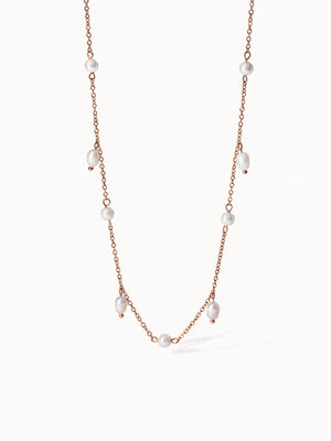 Roségoldene Kette mit Perlen von PURELEI, elegant und feminin.