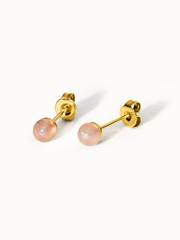 Boucles d'Oreilles Rose Quartz