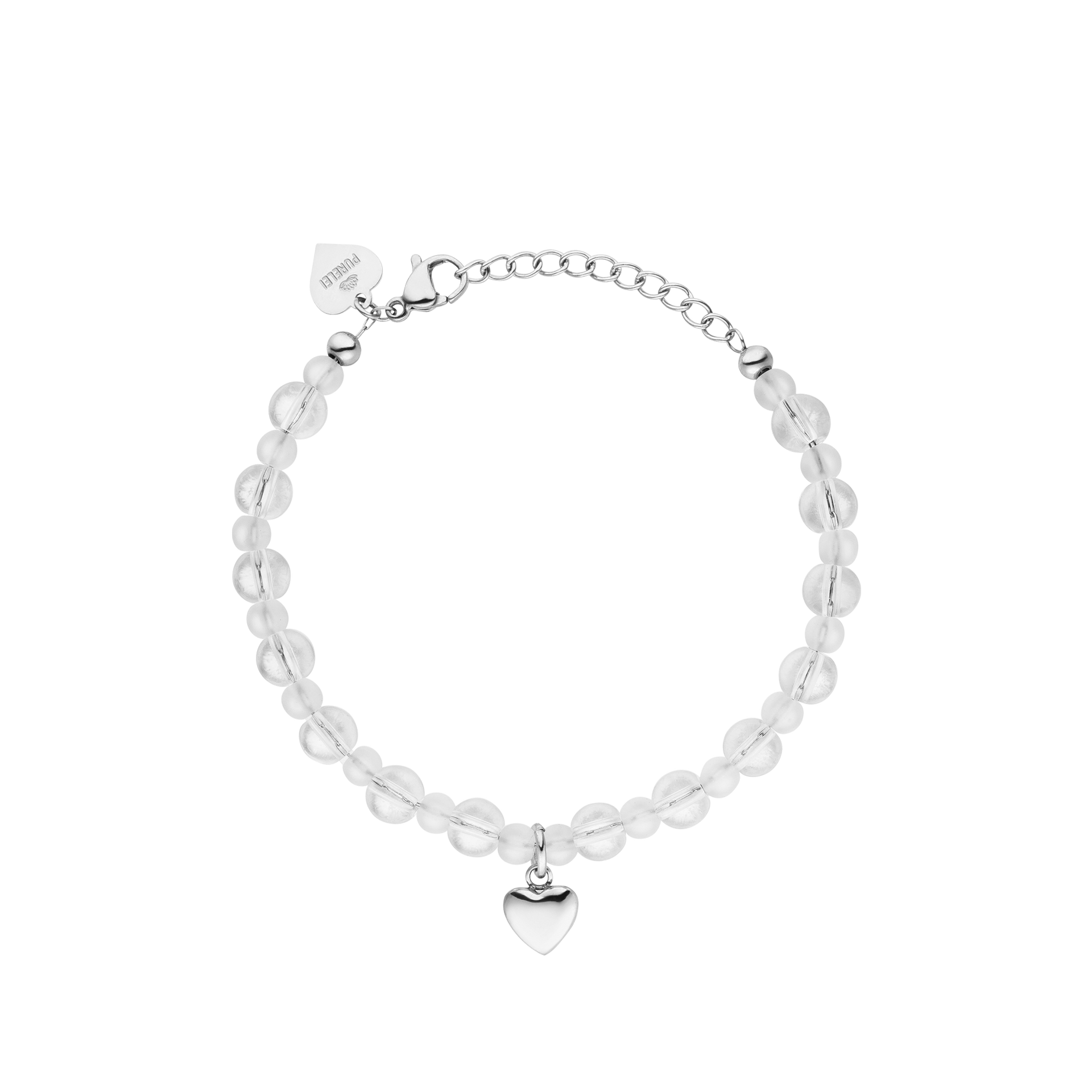 White Heart Bracelet