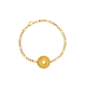 Lolani Armband von PURELEI, filigranes 18K Gold-Armband mit hawaiianischem Coin, elegant und zeitlos glänzend.