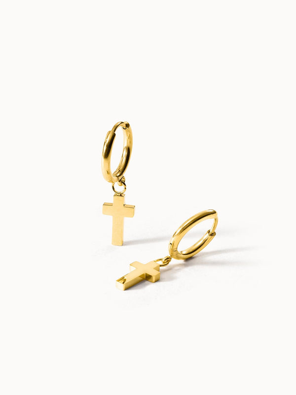 Boucles d'Oreilles Cross Hoop