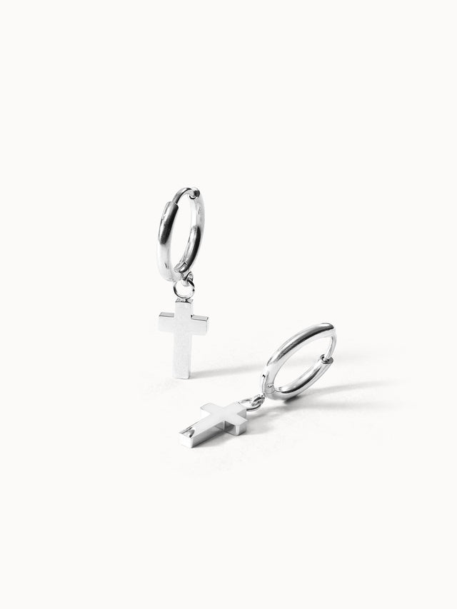 Boucles d'Oreilles Cross Hoop