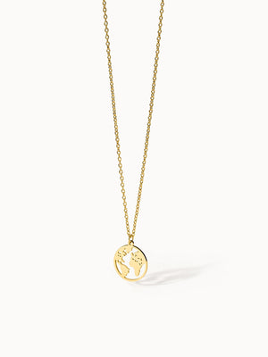World Map Necklace