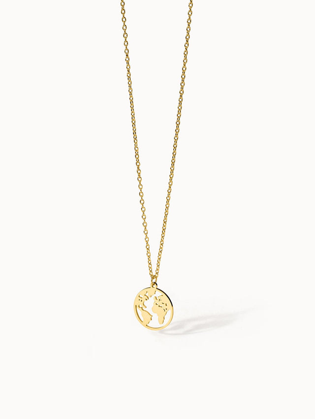 World Map Necklace