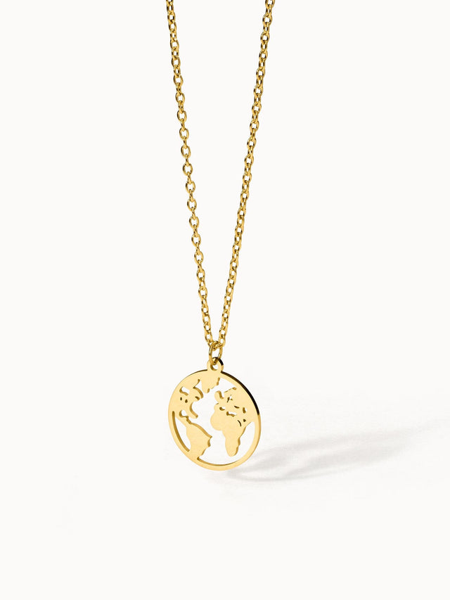 World Map Necklace
