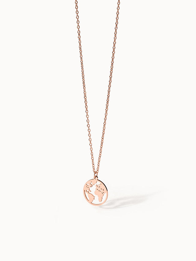 World Map Necklace