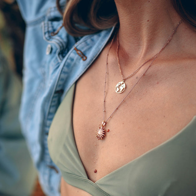 World Map Necklace