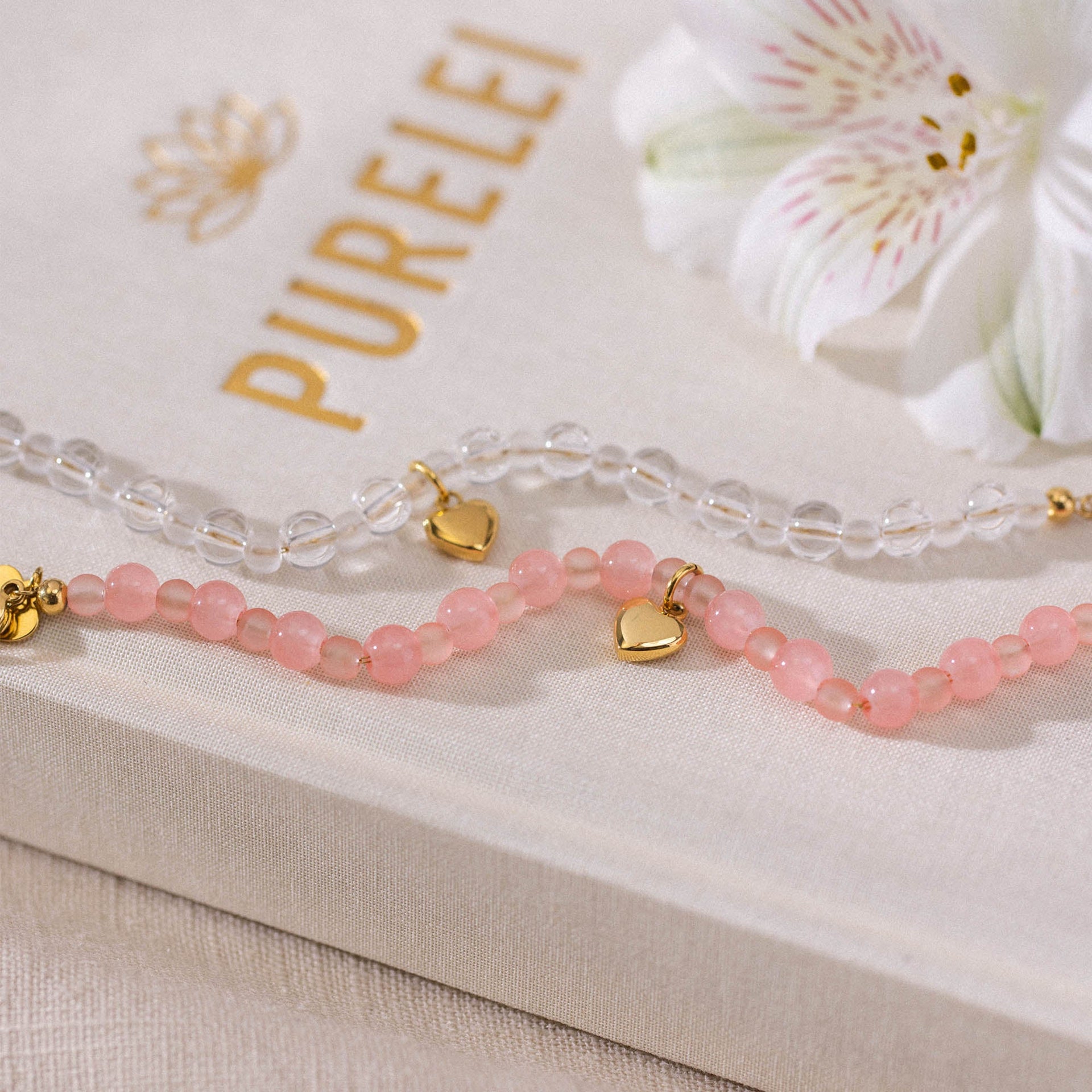 White Heart Bracelet