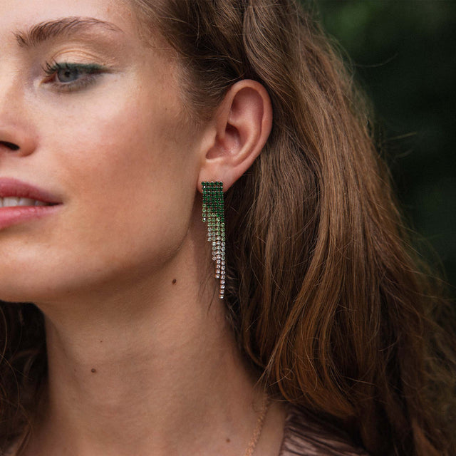 Boucle d'Oreille Green Glow