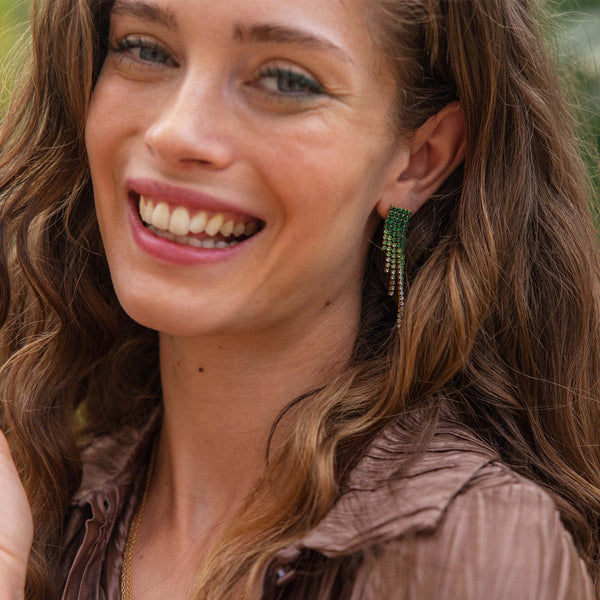 Boucle d'Oreille Green Glow
