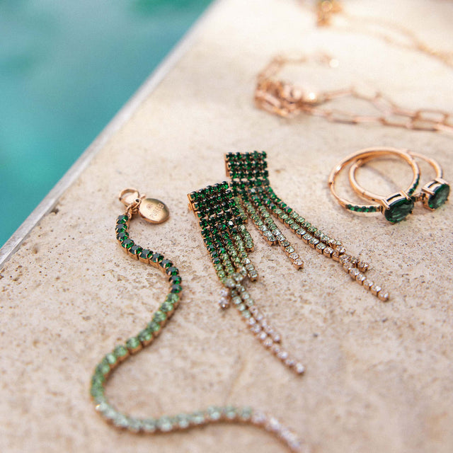 Boucle d'Oreille Green Glow