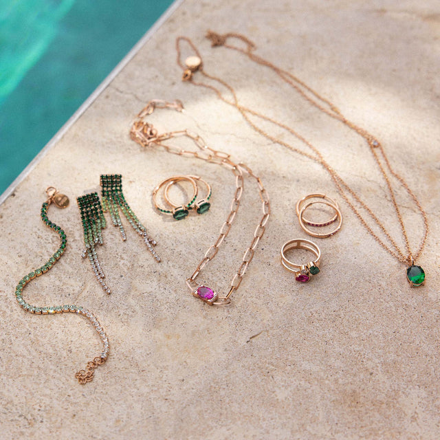 Boucle d'Oreille Green Glow