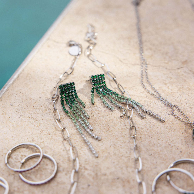 Boucle d'Oreille Green Glow