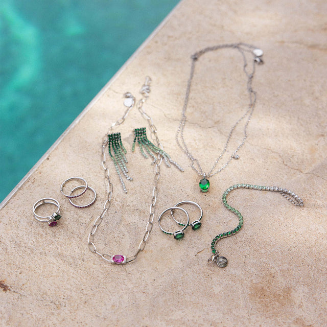 Boucle d'Oreille Green Glow