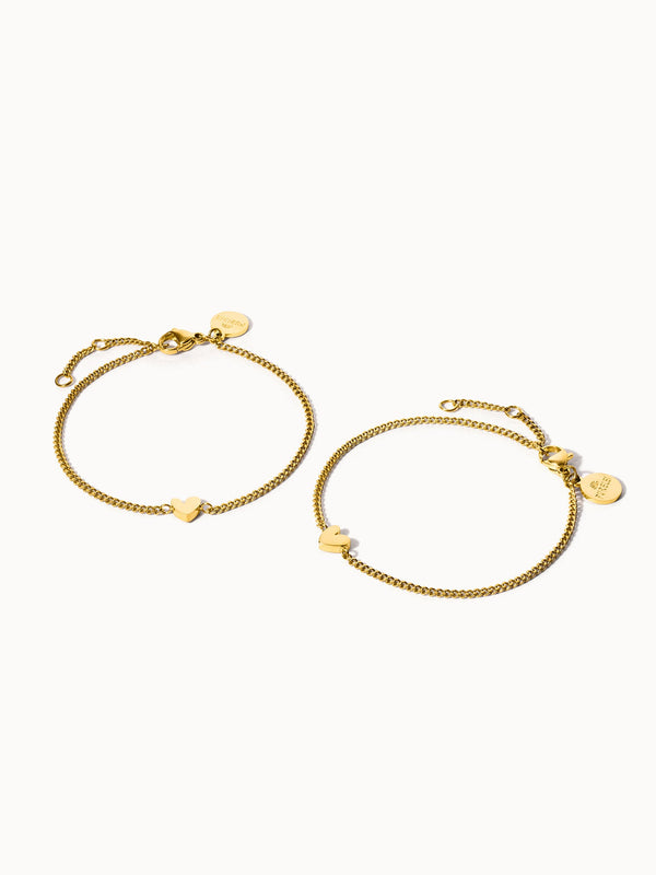 Set Bracelets Tiny Heart