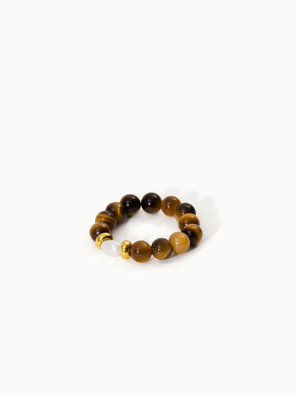 Bague Tiger's Eye Pearl
