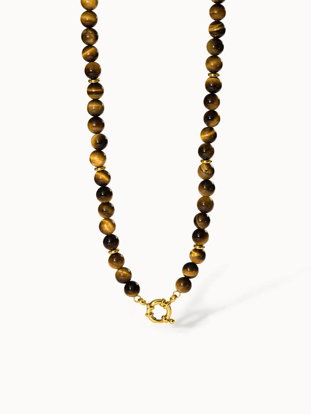 Collier en pierre de tigre