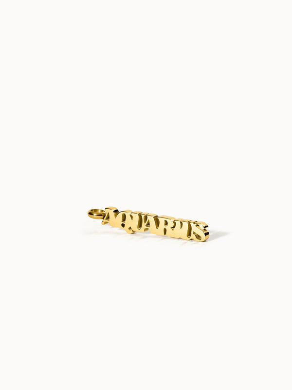 Aquarius Letter Charm