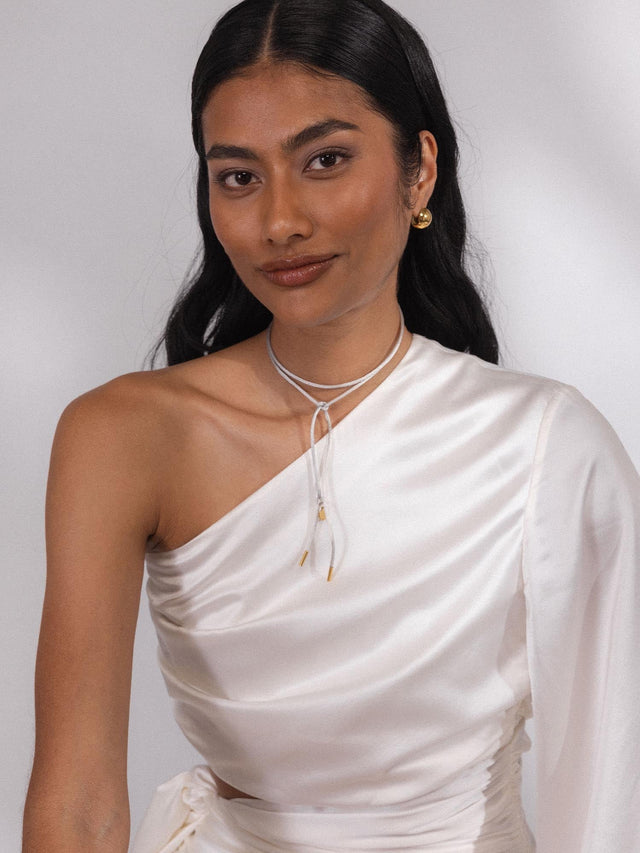 Collier Gray Satin