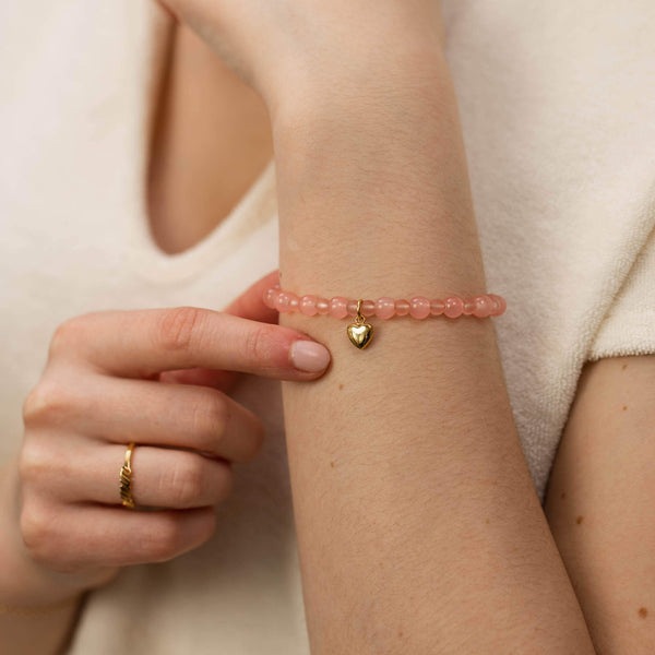 Peachy Heart Bracelet