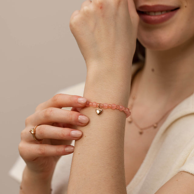 Peachy Heart Bracelet