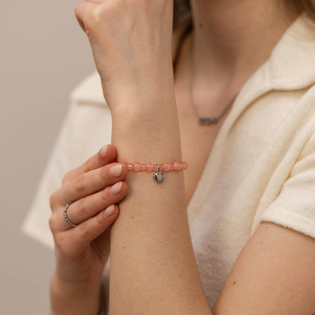Peachy Heart Bracelet