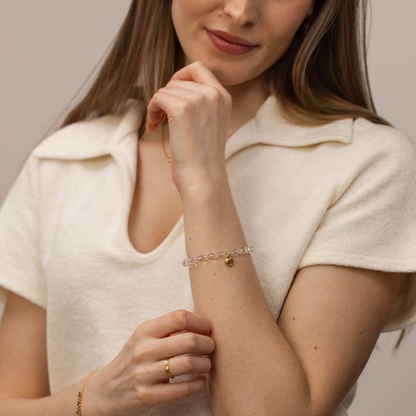 White Heart Bracelet