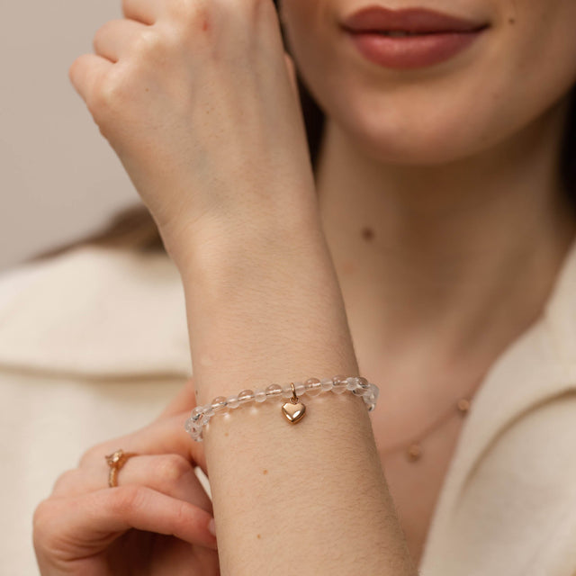 White Heart Bracelet