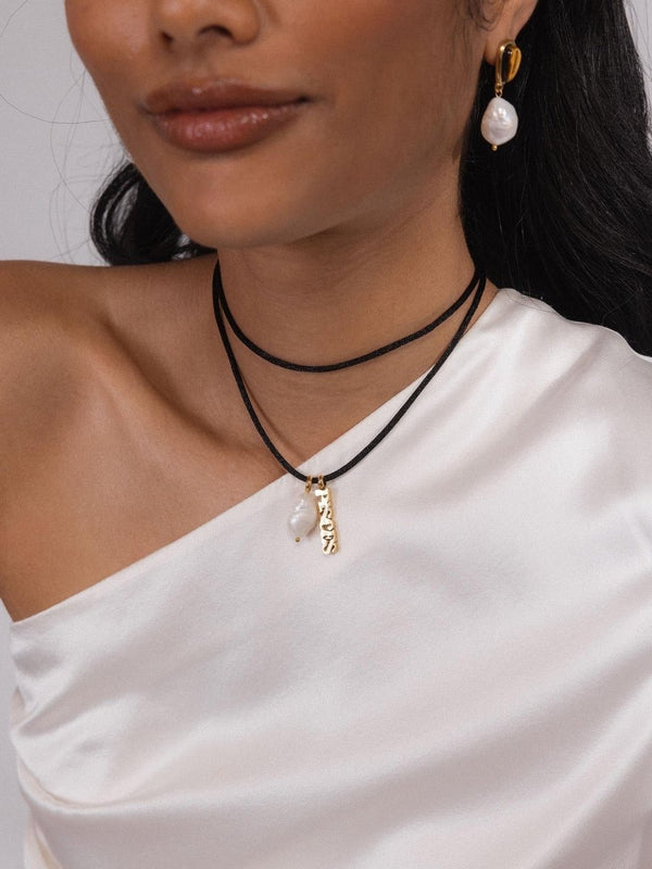 Black Satin Necklace - INT PURELEI