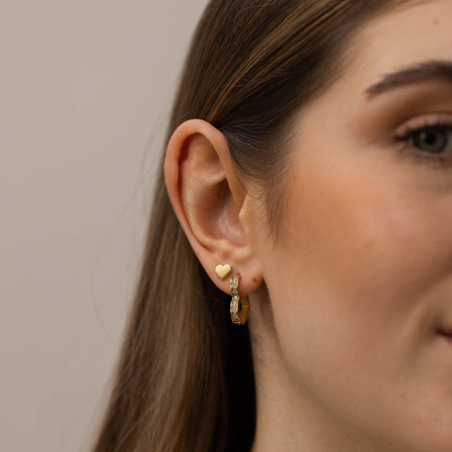 Glitter Heart Earring - INT PURELEI