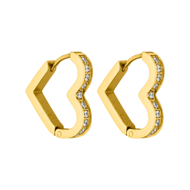 Glitter Heart Earring - INT PURELEI