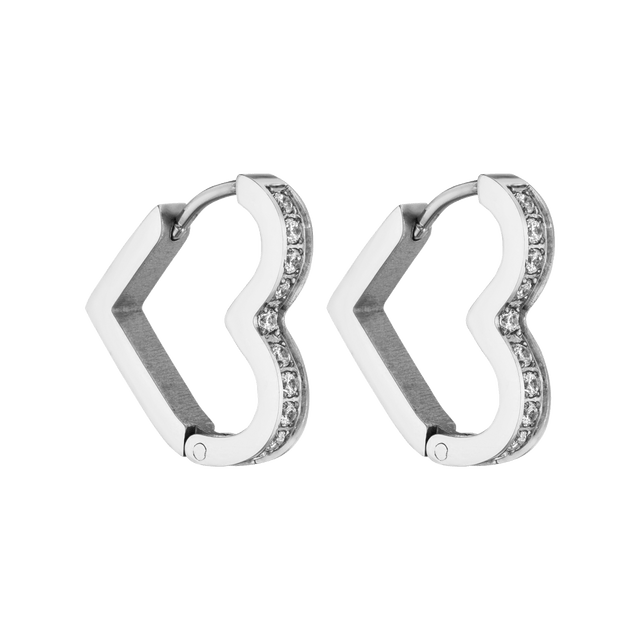 Glitter Heart Earring - INT PURELEI