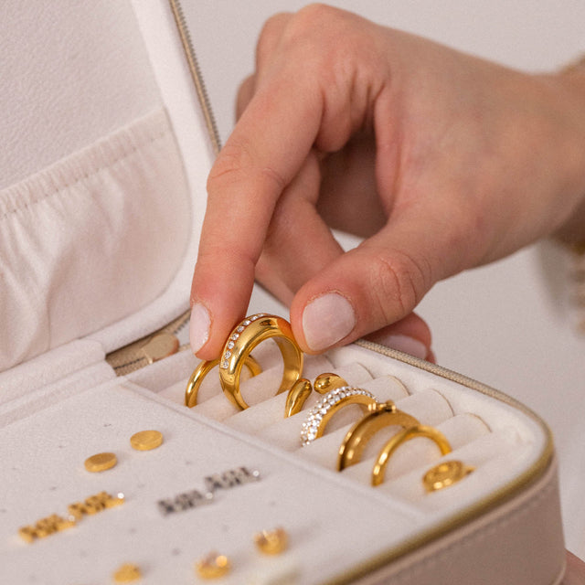 Boîte à Bijoux Premium Beige
