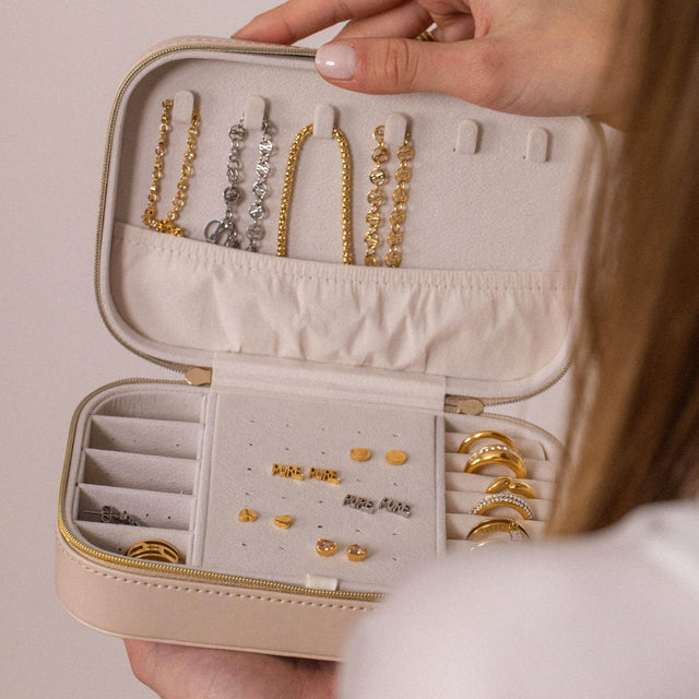 Boîte à Bijoux Premium Beige