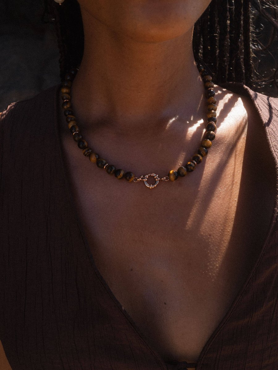Tiger's Eye Charm Necklace - INT PURELEI