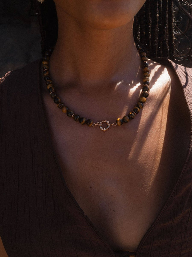 Tiger's Eye Charm Necklace - INT PURELEI