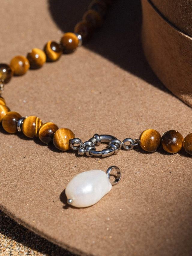 Tiger's Eye Charm Necklace - INT PURELEI
