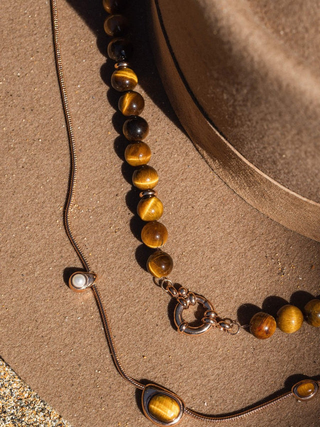 Tiger's Eye Charm Necklace - INT PURELEI
