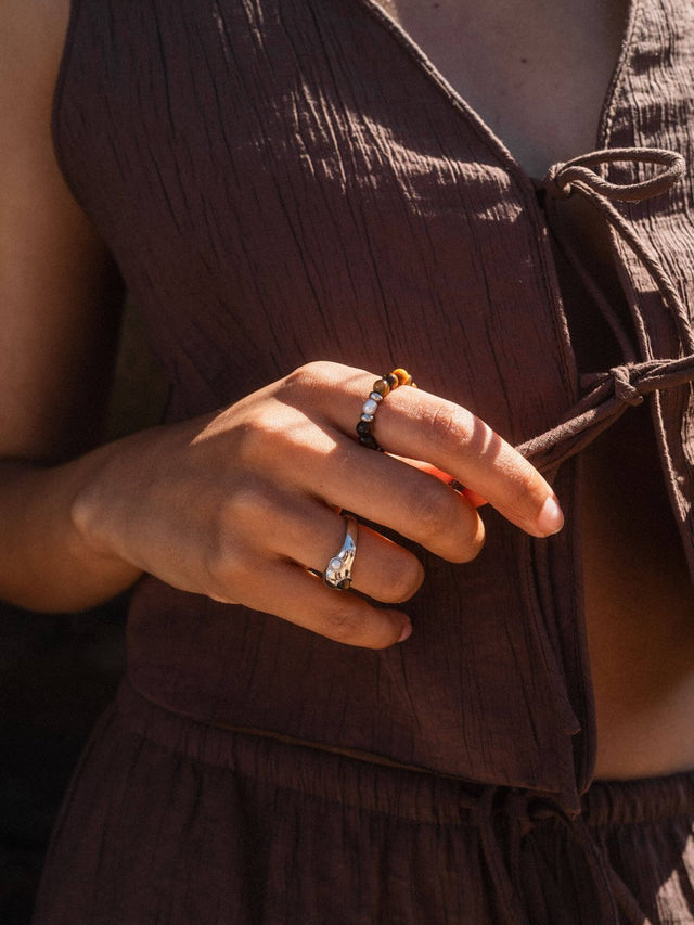 Tiger's Eye Pearl Ring - INT PURELEI