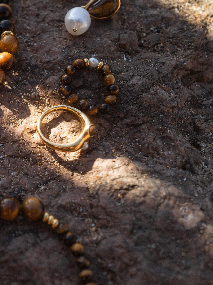 Tiger's Eye Pearl Ring - INT PURELEI