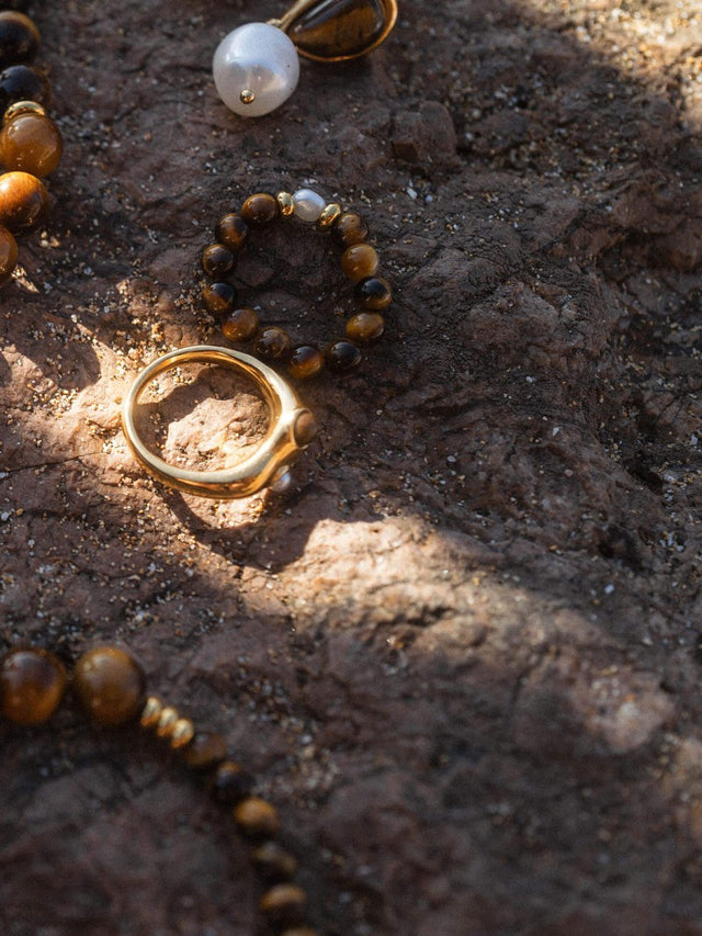 Tiger's Eye Pearl Ring - INT PURELEI